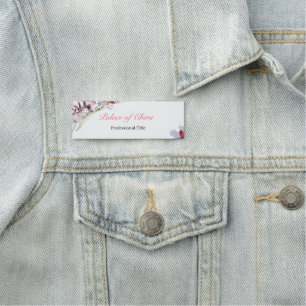 Floral Pink Name Tag