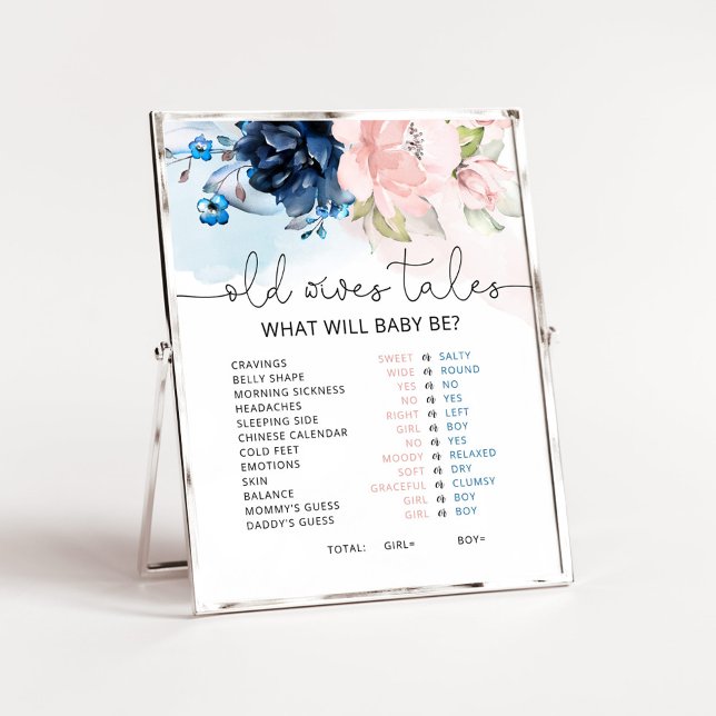 Floral pink or blue Old Wives Tales Poster (Creator Uploaded)
