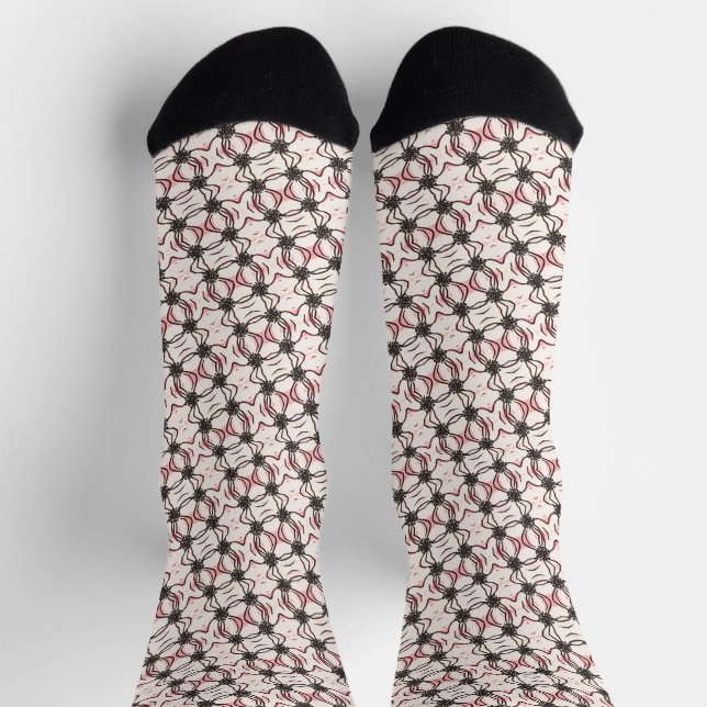Floral pink pattern socks (Top)