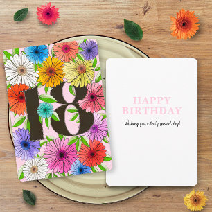 Floral Pink Personalised 18th Birthday Card