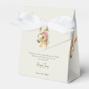 Floral Pink Pony & Cow Baby Shower Favour Box