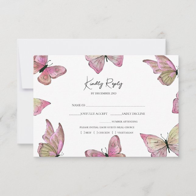 Floral Pink Quinceanera Birthday Thank You Card (Front)