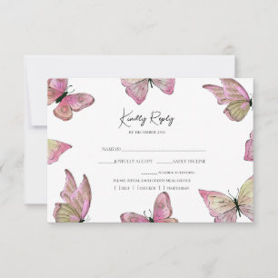 Floral Pink Quinceanera Birthday Thank You Card