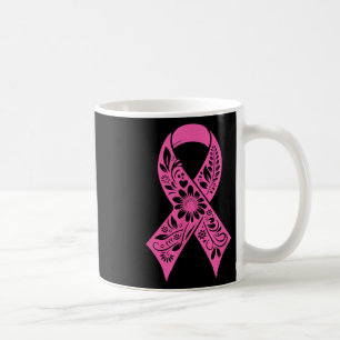 Floral Pink Ribbon Breast Cancer Awareness Apparel Coffee Mug