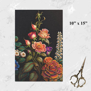 Floral Pink Rose Bouquet Artwork Small Tissue Paper