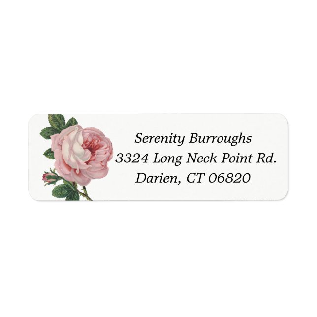 Floral Pink Rose Flowers - Wedding, Engagement (Front)