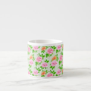 Floral Pink Roses Pattern-23670 Espresso Cup