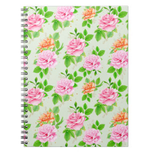 Floral Pink Roses Pattern-23670 Notebook