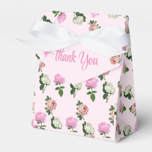 Floral Pink Roses Thank You  Favour Box
