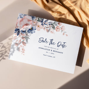 Floral Pink Watercolor Wedding Save the Date