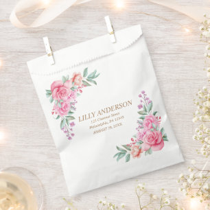 Floral Pink wedding   Favour Bags