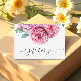 Floral Pink White Business Gift Certificate