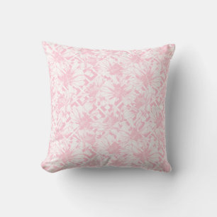 Floral Pink White Flowers Botanical Shabby Chic Cushion