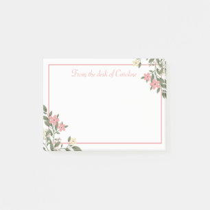 Floral Pink & White Flowers - Shabby Chic, Country Post-it Notes
