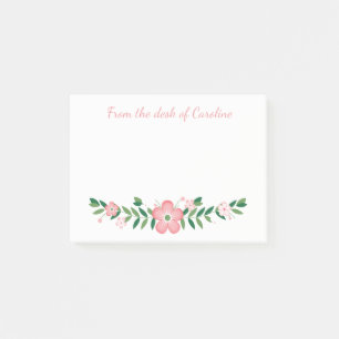 Floral Pink & White Flowers - Shabby Chic, Country Post-it Notes