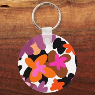 Floral pinky key ring