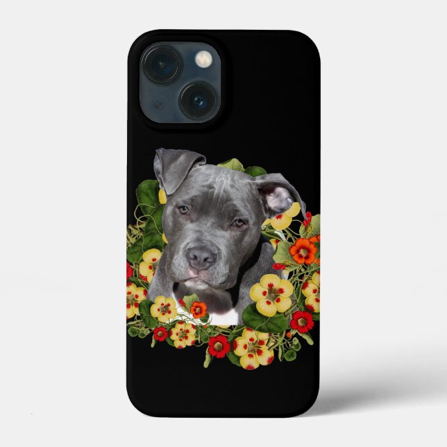 Floral pitbull mum  Case-Mate iPhone case (Back)