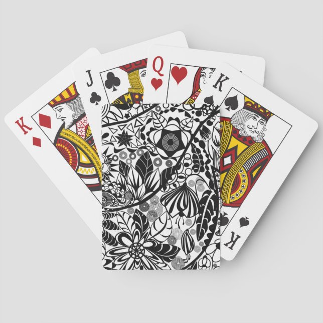 Floral Playing Cards Flowers (Back)