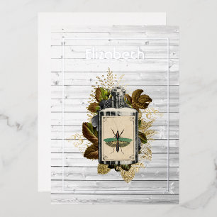 Floral Poison Lotion Halloween Gothic Witch Wood