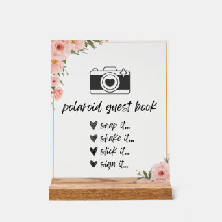 Floral Polaroid Guest Book Sign