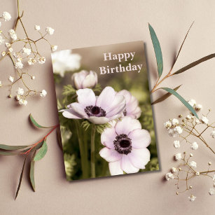 Floral Poppy Birthday  Card