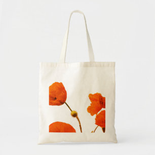 Floral Poppy Flower Bridesmaid Gift Favour Wedding Tote Bag