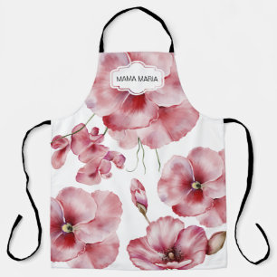 FLORAL POPPY UNISEX All-Over Print Apron