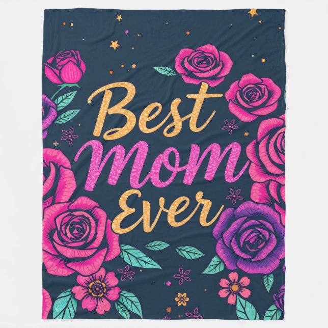 Floral Popular Luxury Gift Collection Fleece Blanket (Front)