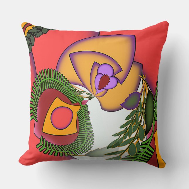 Floral Portrait Exploded Cushion (Front)