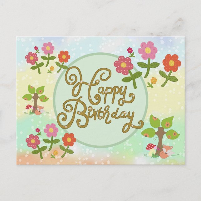 floral postcard (Front)