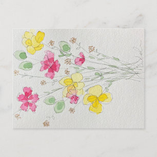 floral postcard