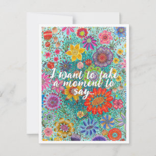 Floral Postcard printed from original artwork.