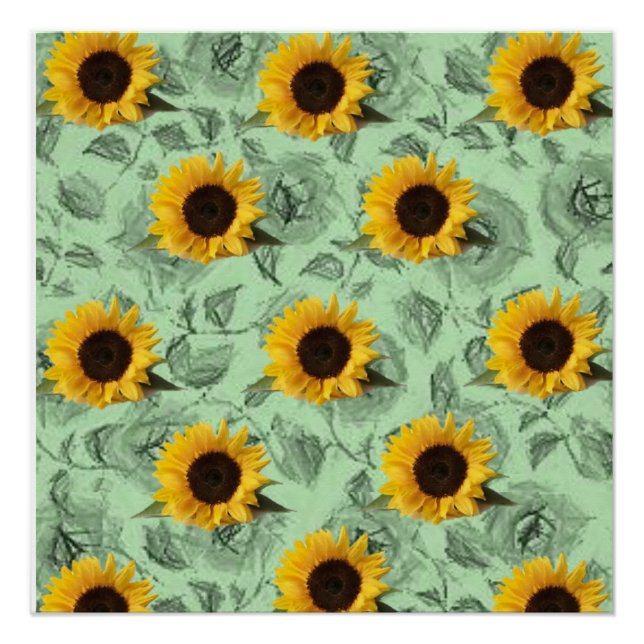 Floral Poster Sunflower (Front)
