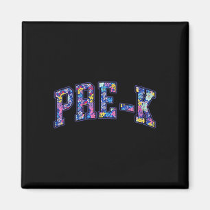 Floral Pre-k 1st Day Of School Preschool Teacher S Magnet