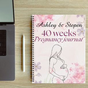 Floral Pregnancy Journal Keepsake Memory new mom