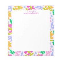 Floral pretty colourful modern chic name