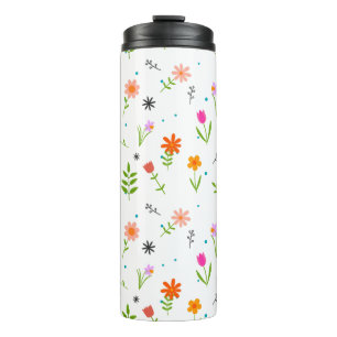 Floral Pretty Flowers Pattern  Thermal Tumbler