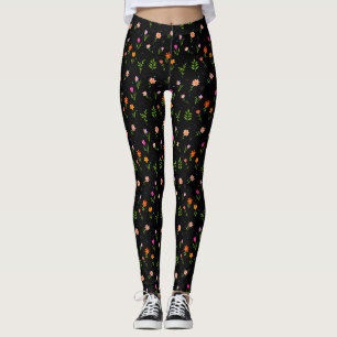 Floral Pretty Flowers Pattern Thermal Tumbler Leggings