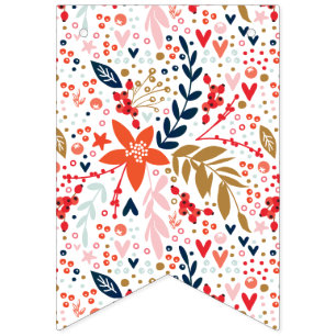 Floral Pretty Party Decoration Bunting Banner