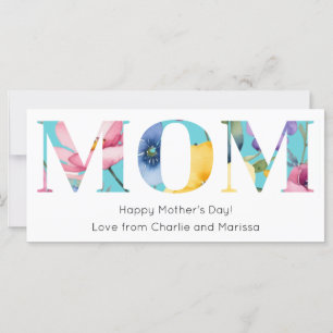 Floral Pretty Spring Flowers Mother's Day Card
