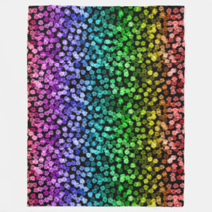 floral pride black rainbow blanket