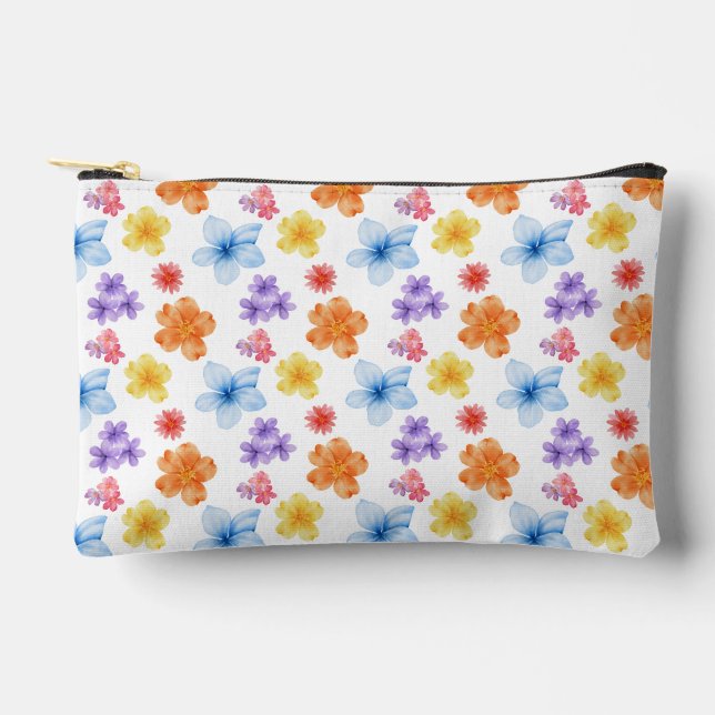 Floral Print Accessories Cosmetic Bag (Front)