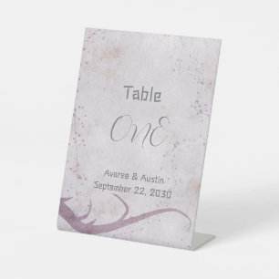 Floral Print Background With Grey Text Pedestal Sign