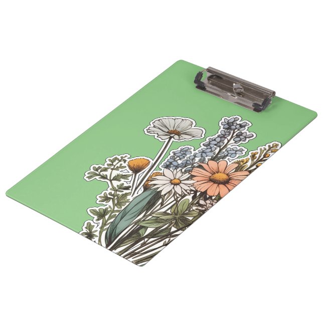 Floral print Clipboard (Angled)