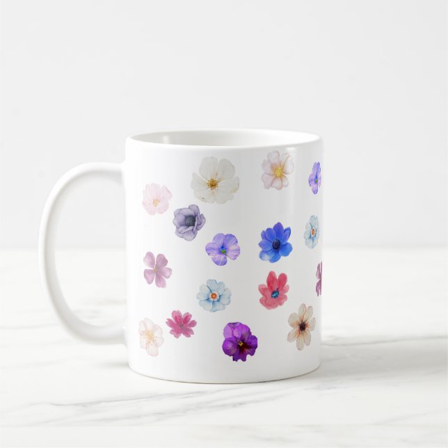 Floral Print  Coffee Mug (Left)