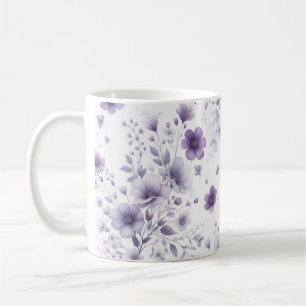  Floral Print Coffee Mug/Vibrant Floral Design Mug