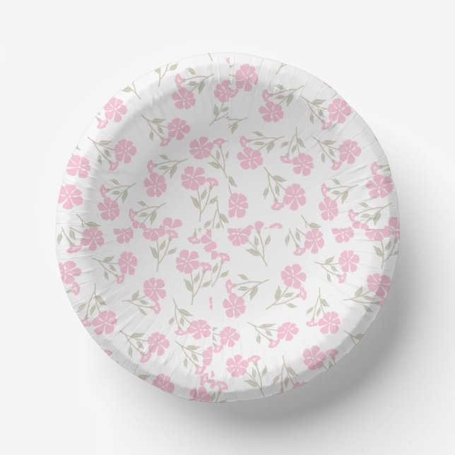 Floral Print Cute  Paper Plate (Front)