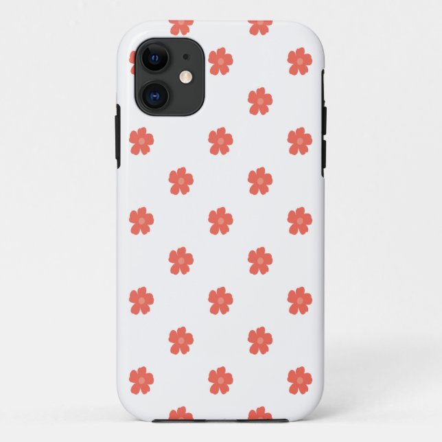 Floral Print Fabric Case-Mate iPhone Case (Back)