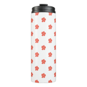 Floral Print Fabric Thermal Tumbler