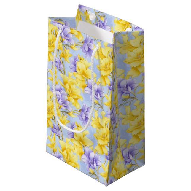 Floral Print Gift Bag (Front Angled)